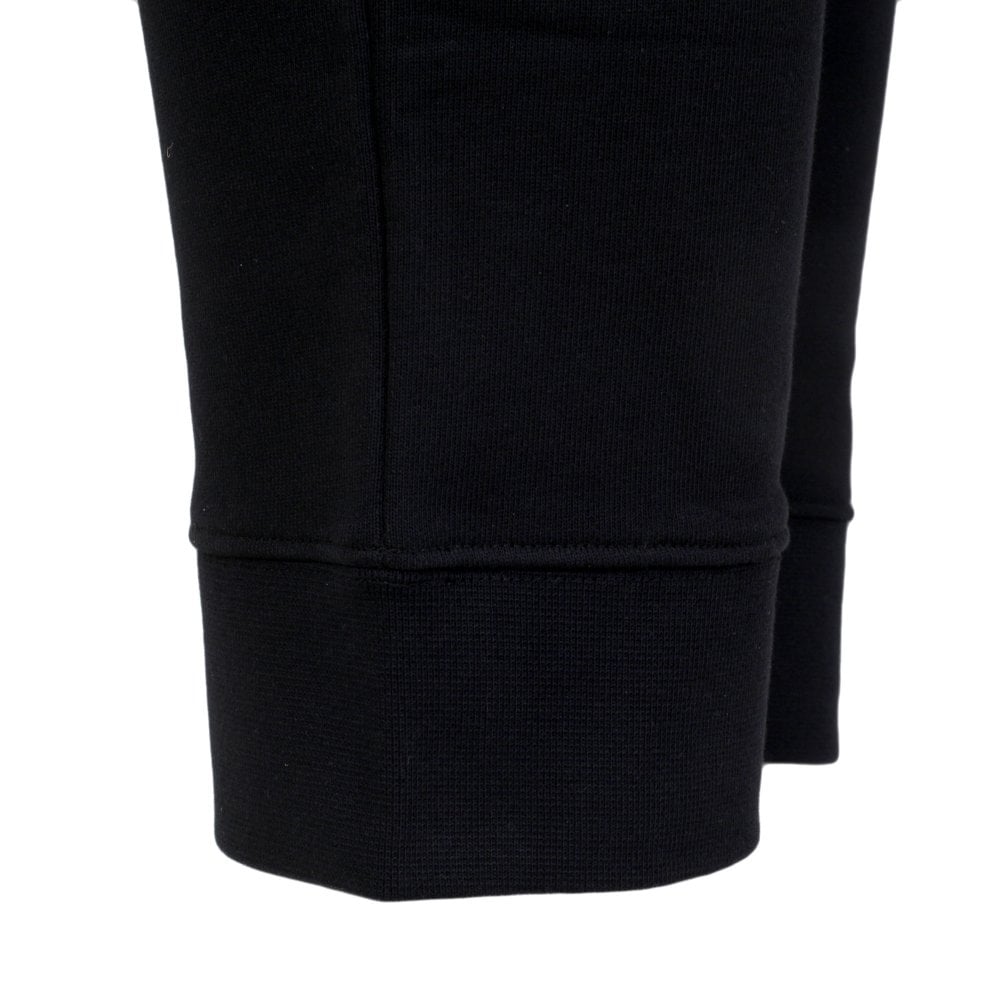 Black Mens Rib Sweat Pant Track Bottoms