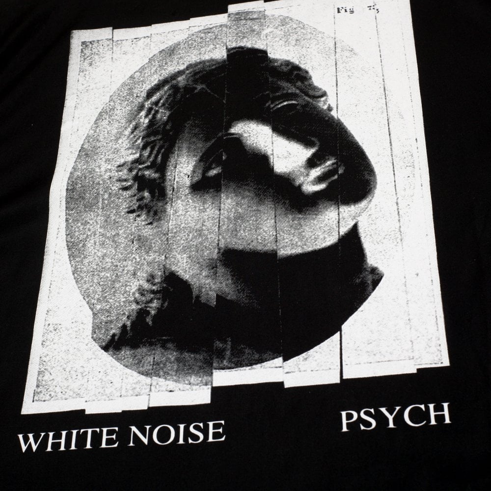 Mens Psych Over Print Long Sleeve Black Shirt