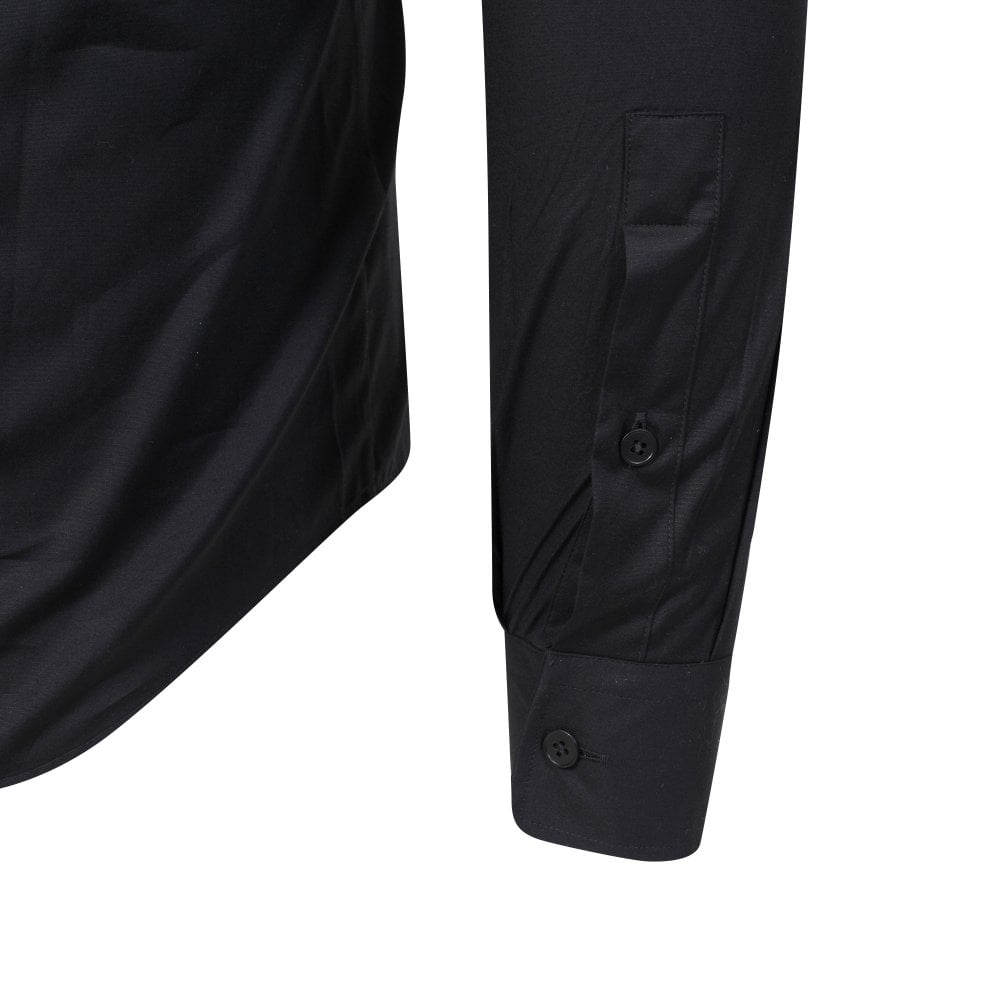 Mens Psych Over Print Long Sleeve Black Shirt
