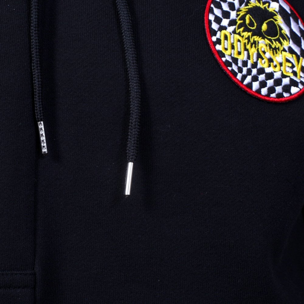 Mens Black and Yellow Gold Skater Hoody