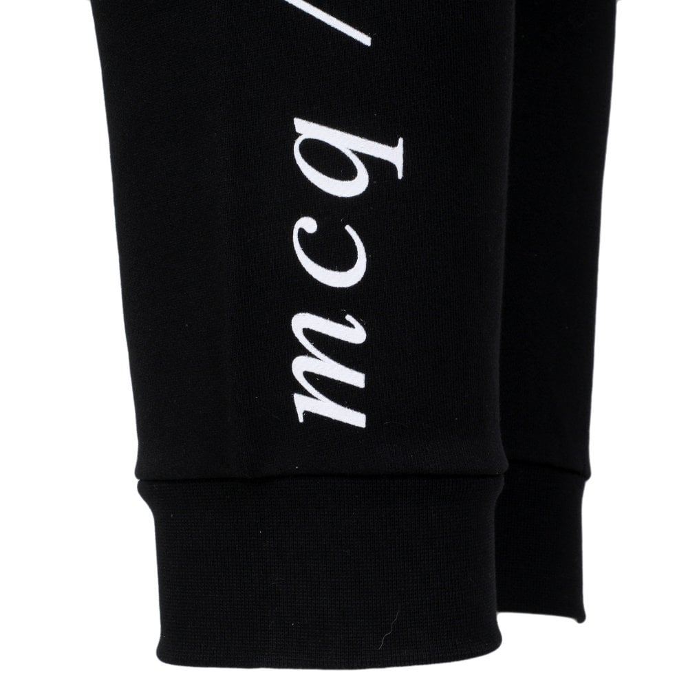 Black Text Logo Mens Dart Sweat Pant Track Bottoms