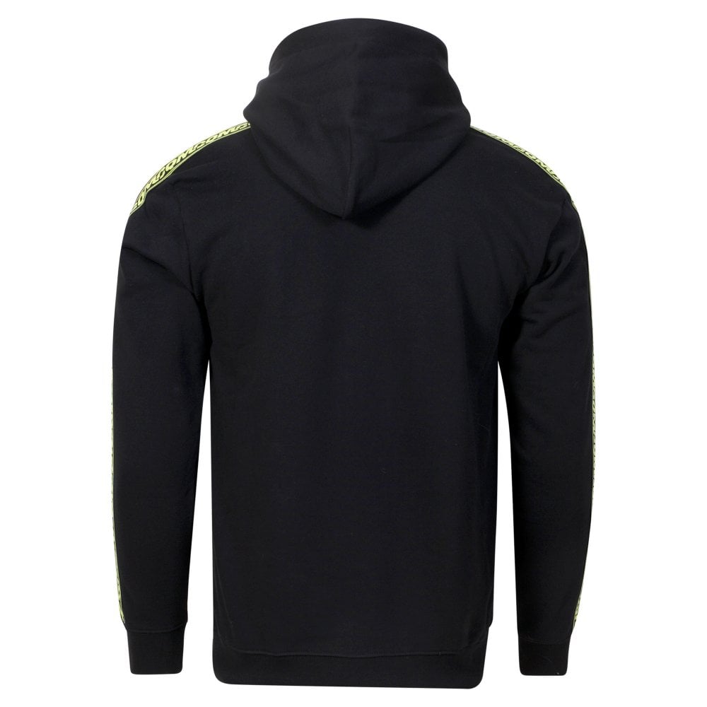 Black Pullover Hoody with Logo Sleeve Tape
