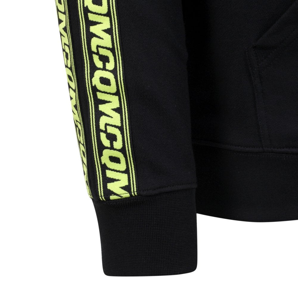 Black Pullover Hoody with Logo Sleeve Tape