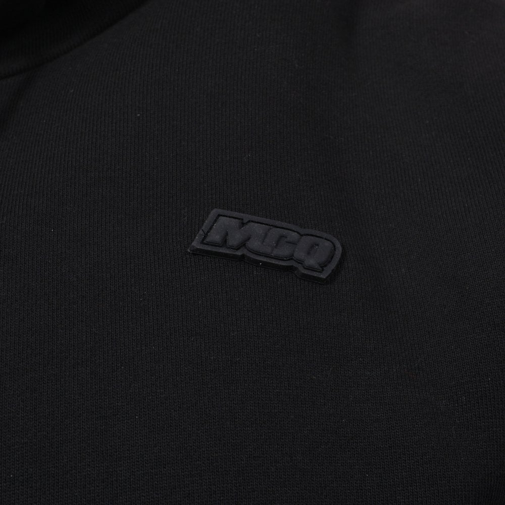 Black Pullover Hoody with Logo Sleeve Tape