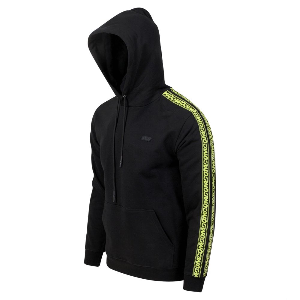Black Pullover Hoody with Logo Sleeve Tape