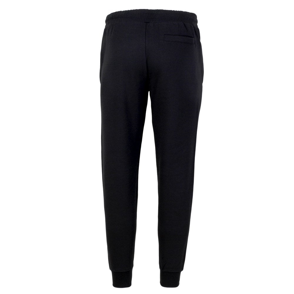 Black Mens All Logos Track Bottoms