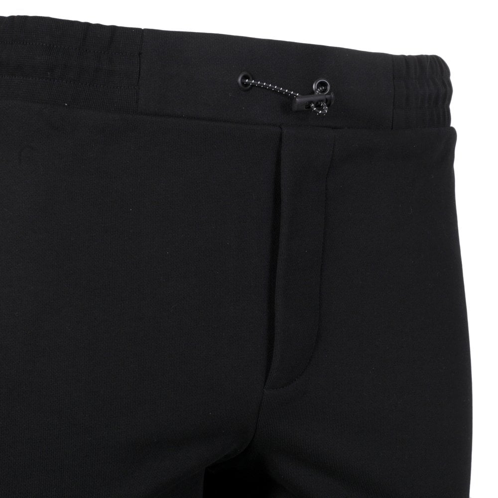 Black Mens All Logos Track Bottoms