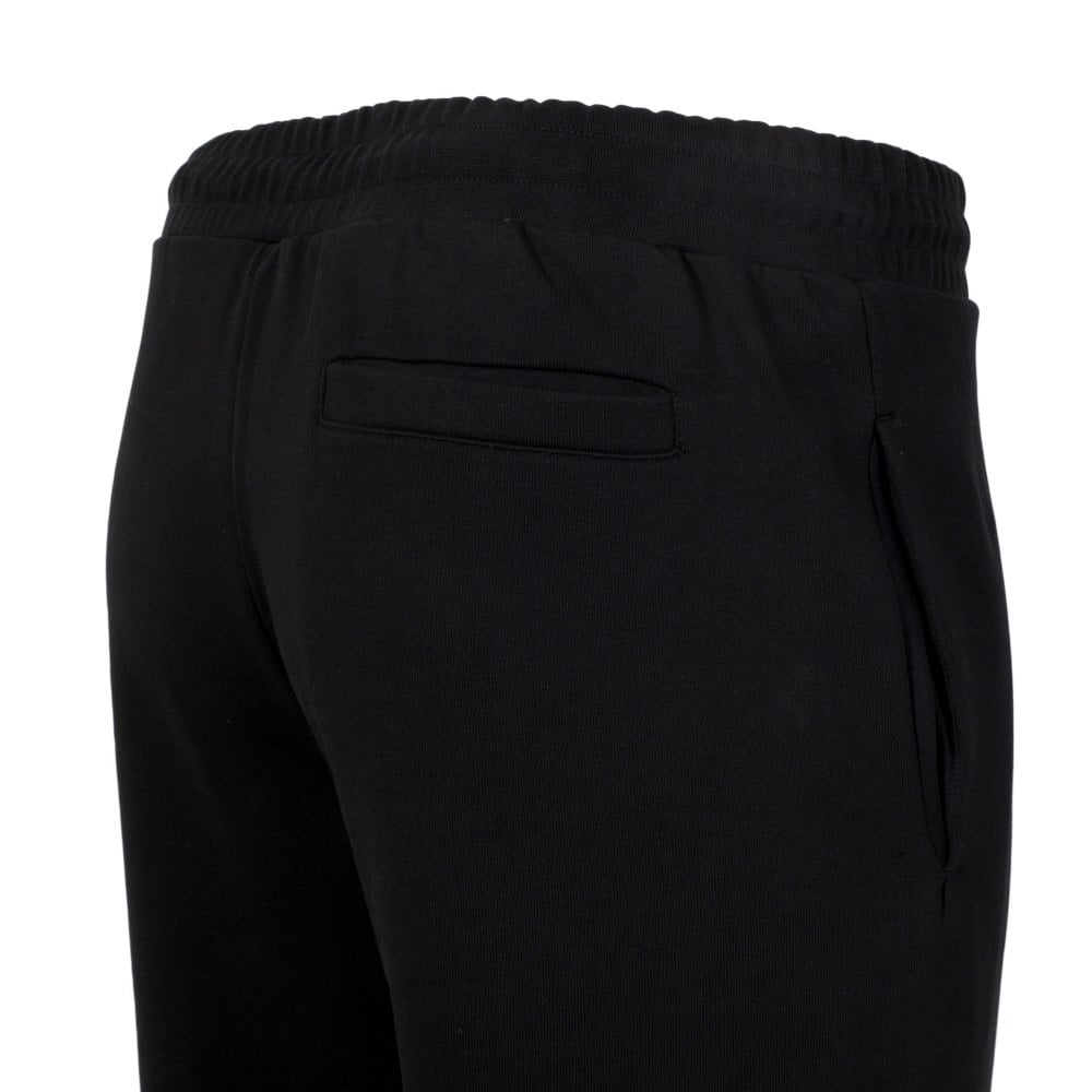 Black Mens All Logos Track Bottoms
