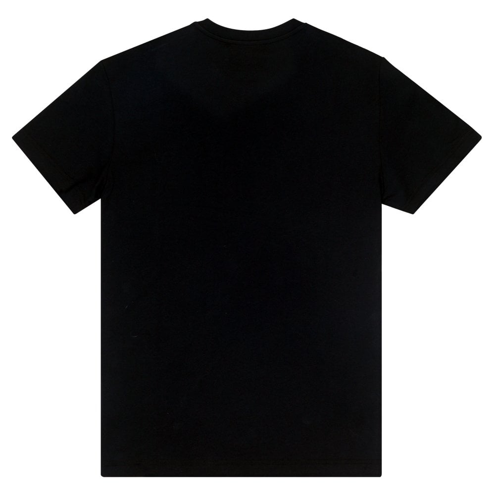 Mens Logo and Printed Short Sleeve Black T Shirt