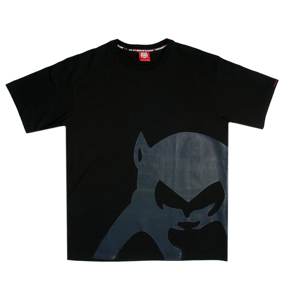 Brand Monkey Printed Regular Fit Short Sleeve Crewneck Black T-Shirt