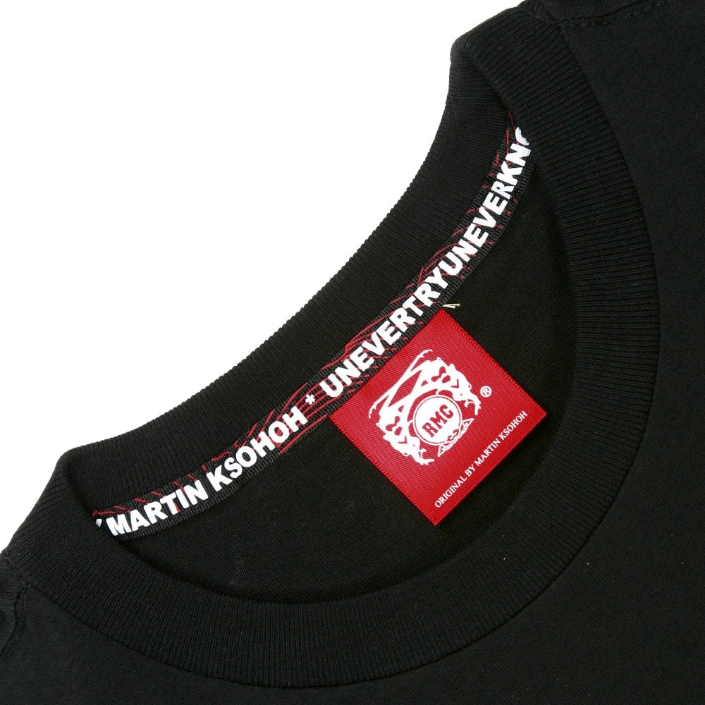 Brand Monkey Printed Regular Fit Short Sleeve Crewneck Black T-Shirt