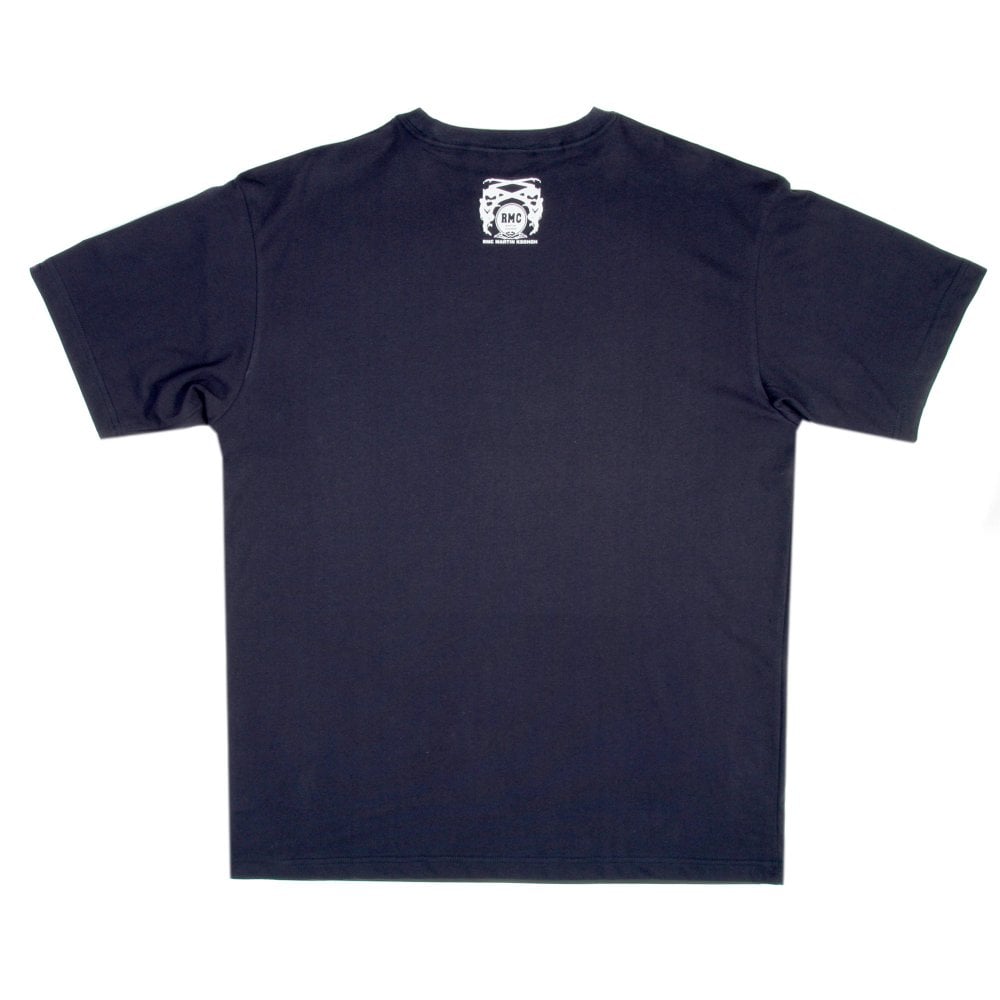 Navy Blue Regular Fit Crew Neck T-Shirt with Brand Monkey Head Print