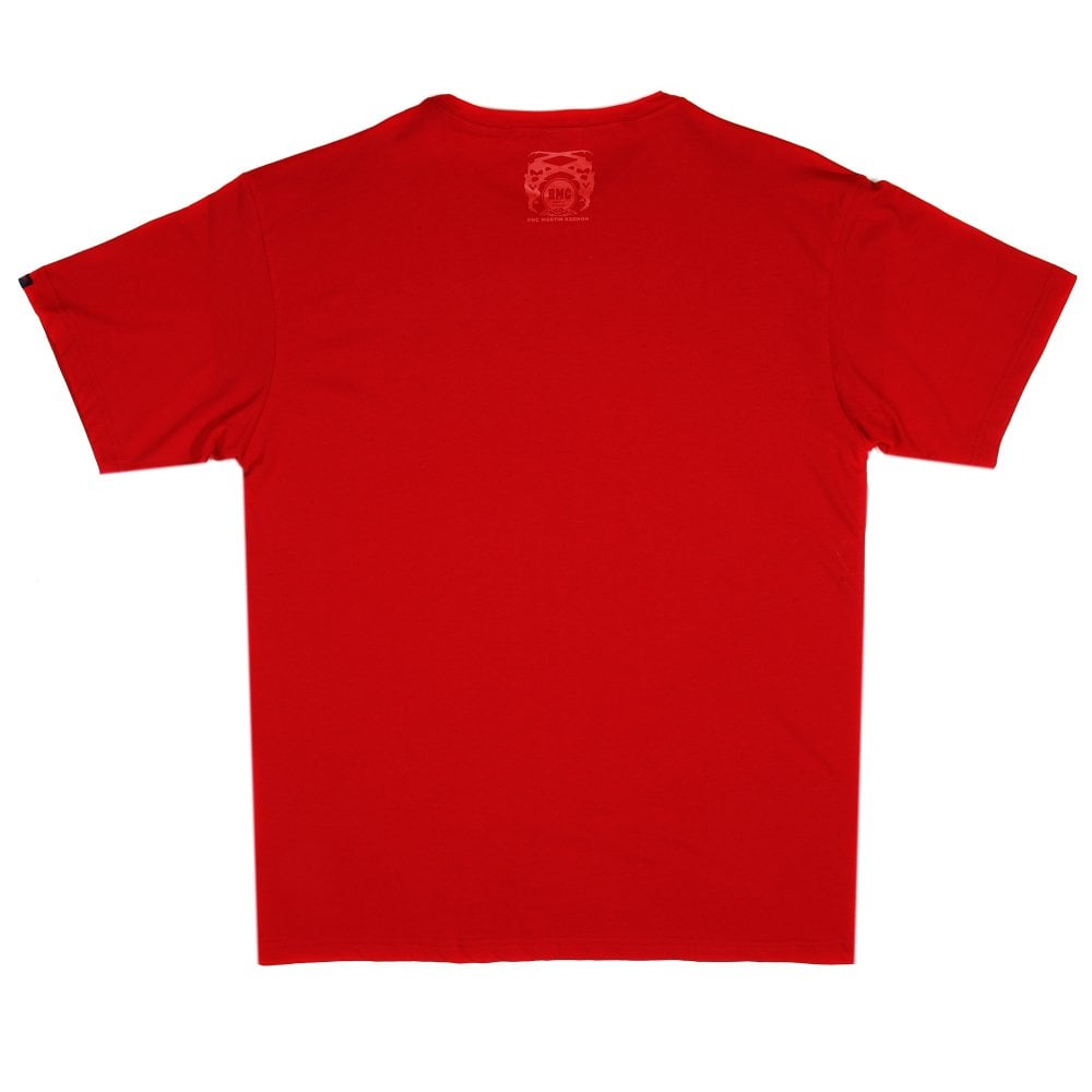 Regular Fit Crew Neck T-Shirt in Red with Brand Monkey Head Print