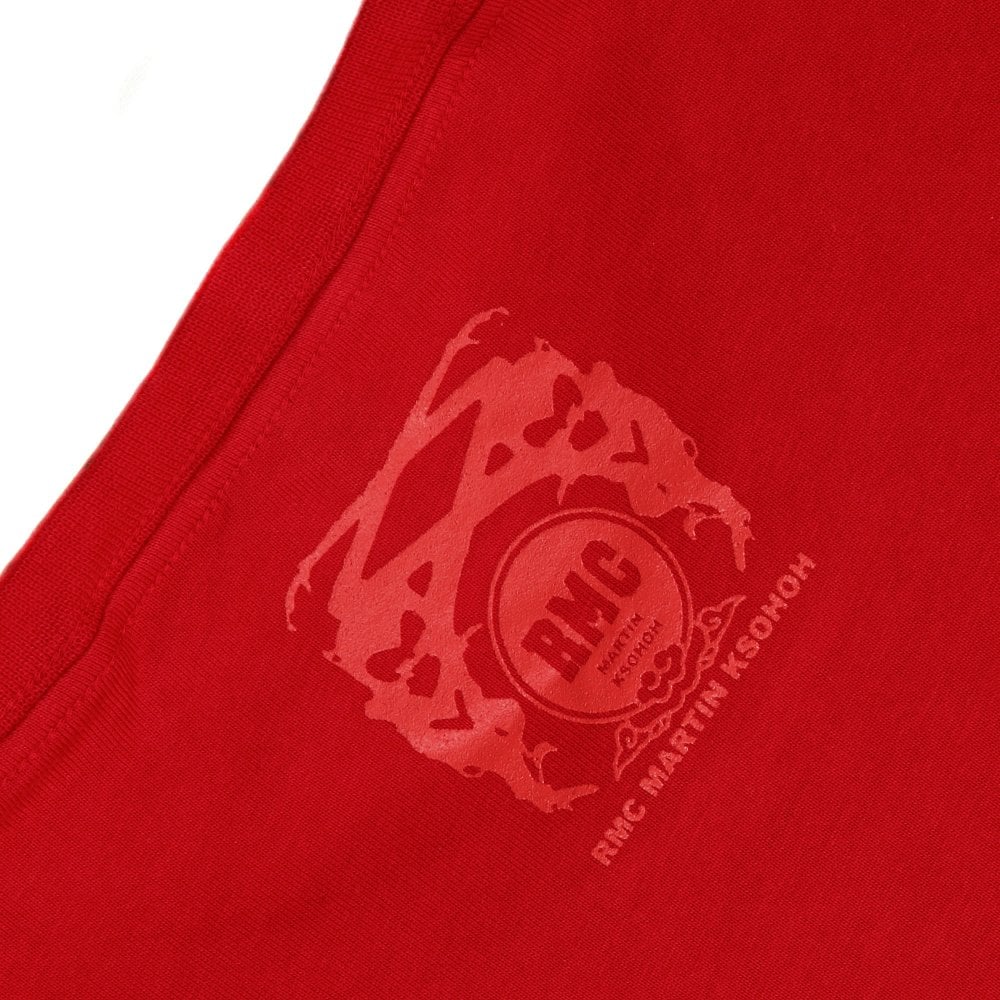 Regular Fit Crew Neck T-Shirt in Red with Brand Monkey Head Print
