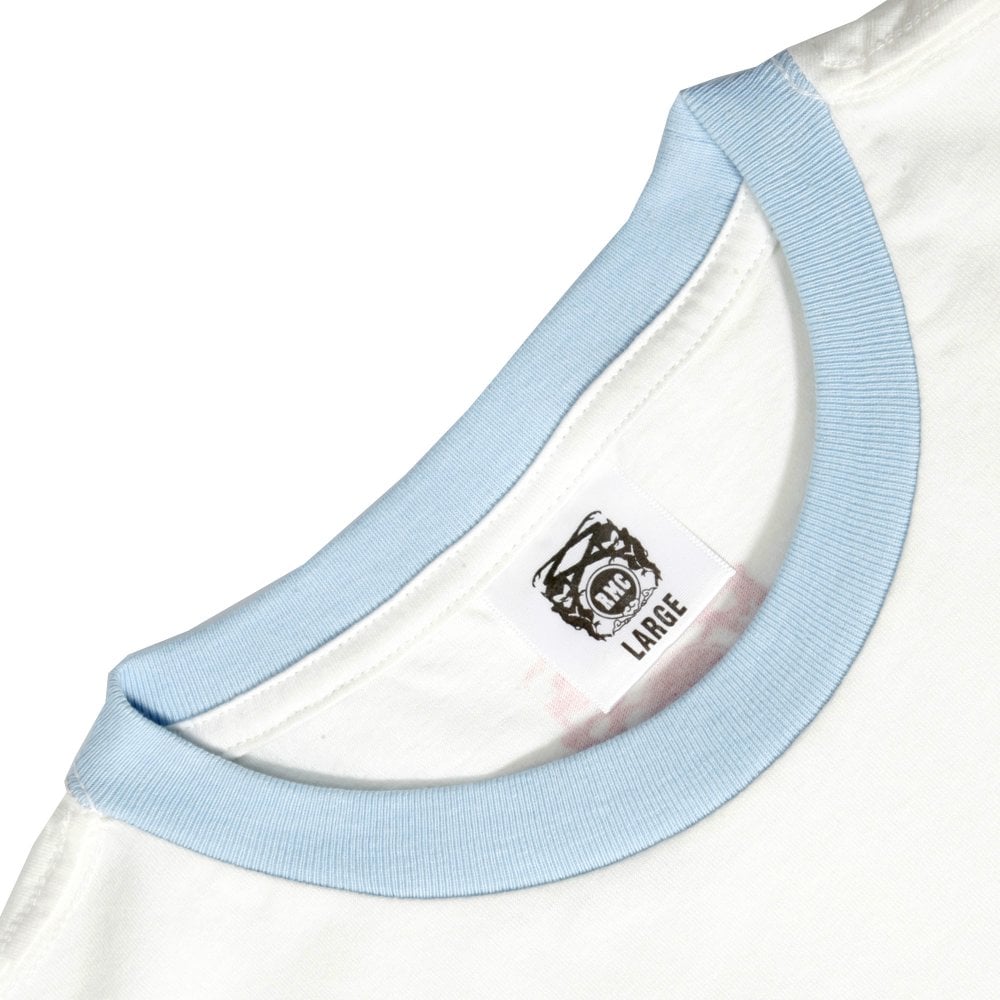 White crew neck regular fit t-shirt Short sleeve