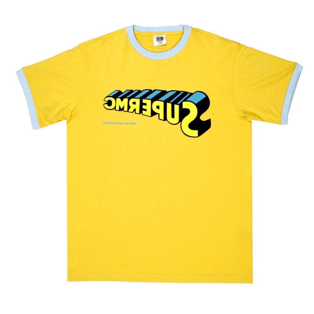 Yellow regular fit short sleeve crew neck t-shirt
