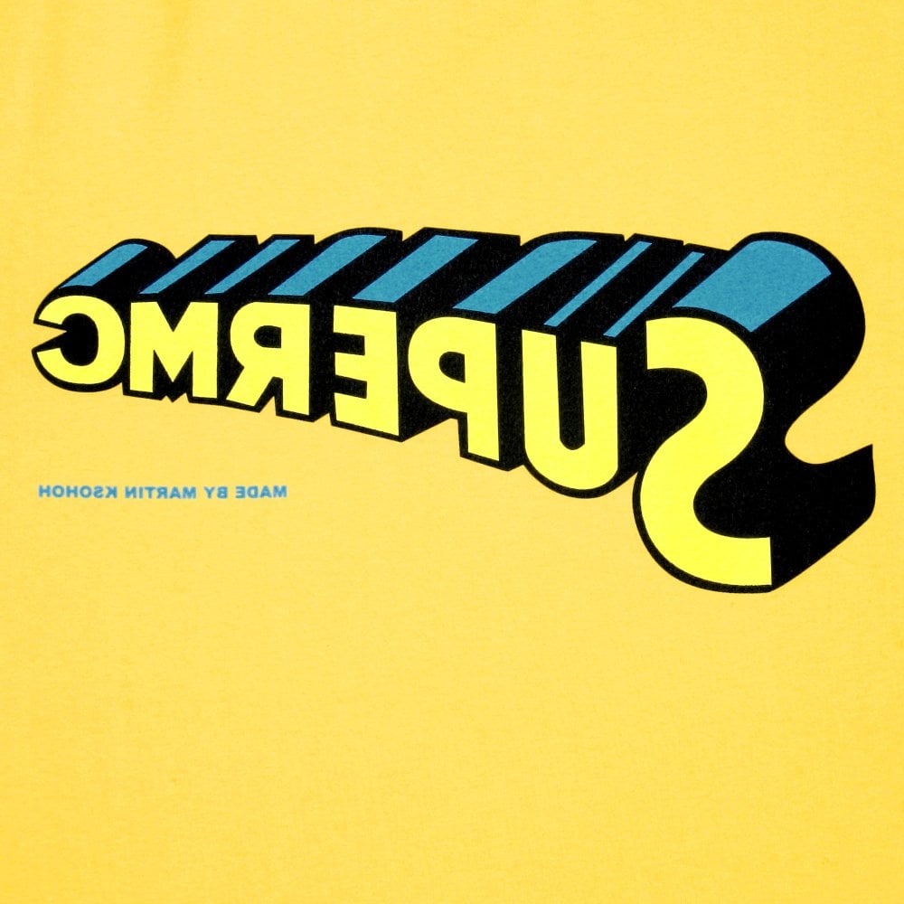 Yellow regular fit short sleeve crew neck t-shirt