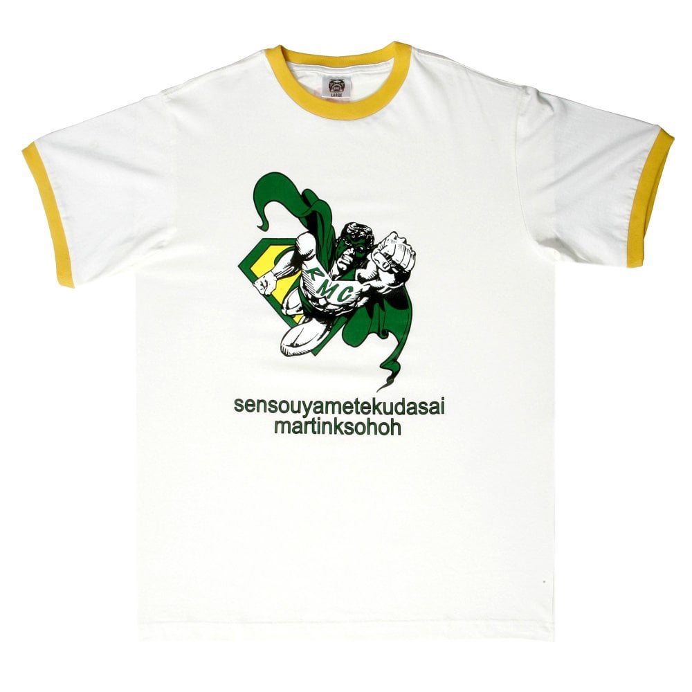 White regular fit short sleeve t shirt with crew neck