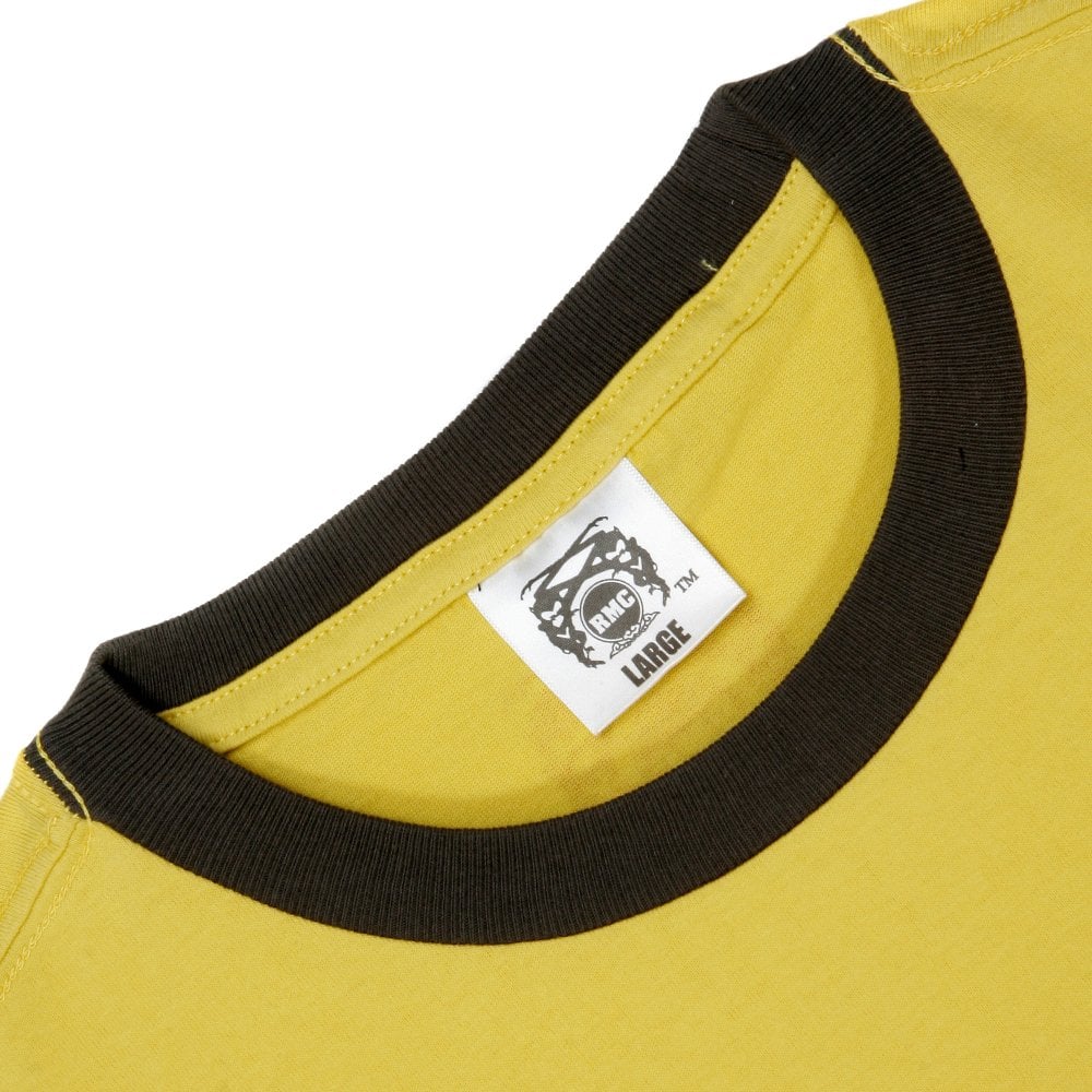 Yellow Crew Neck regular fit short sleeve t shirt