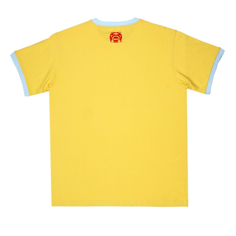 Yellow regular fit crew neck short sleeve t shirt