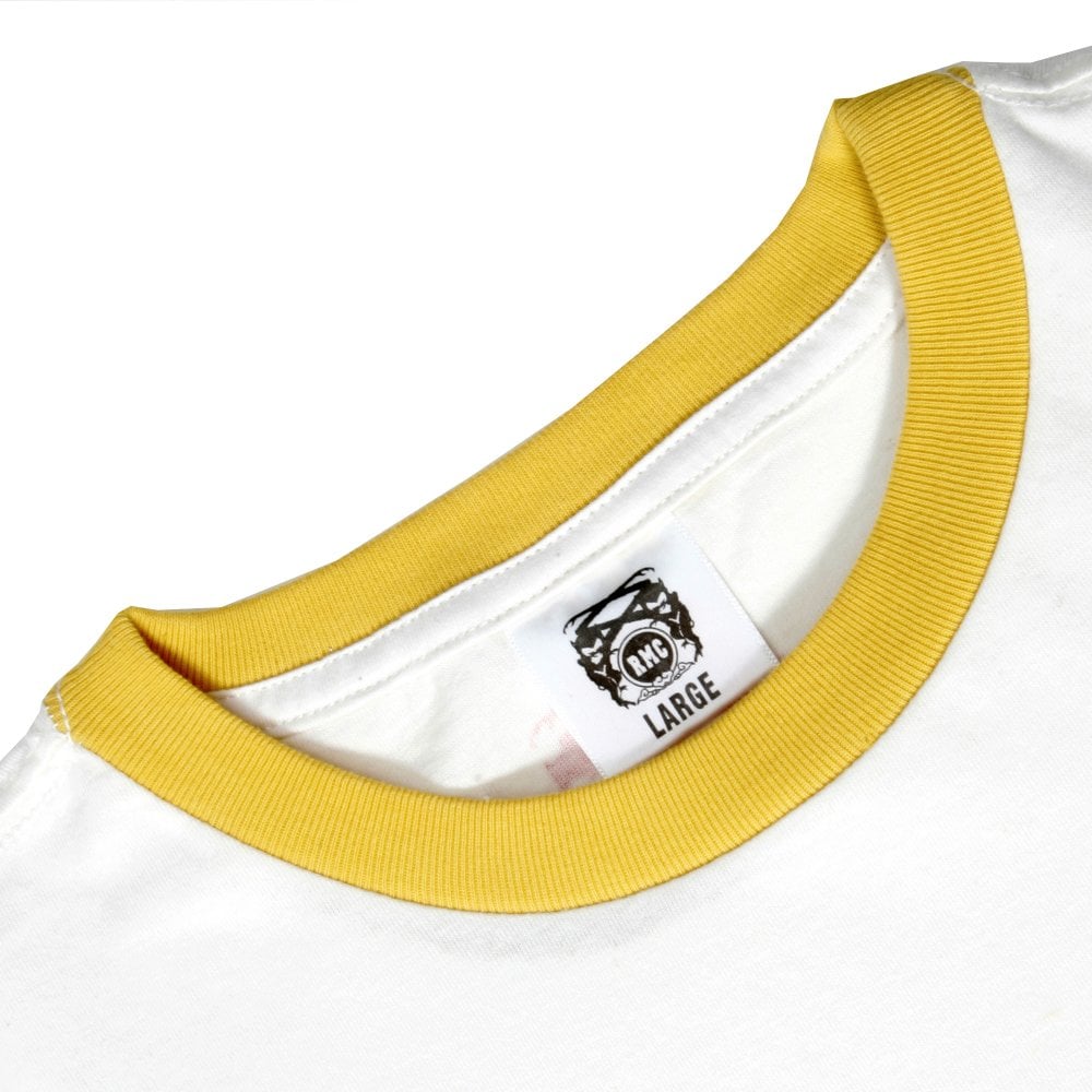 White Short Sleeve Regular Fit Cotton Crew Neck T-shirt with Cupid and U NEVER TRY U NEVER KNOW Print REDM6384