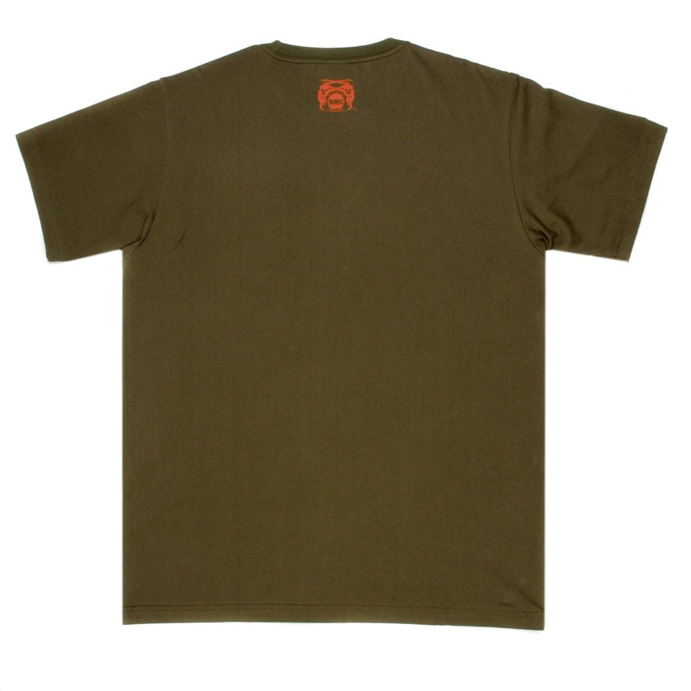 Army green short sleeve regular fit crew neck t-shirt