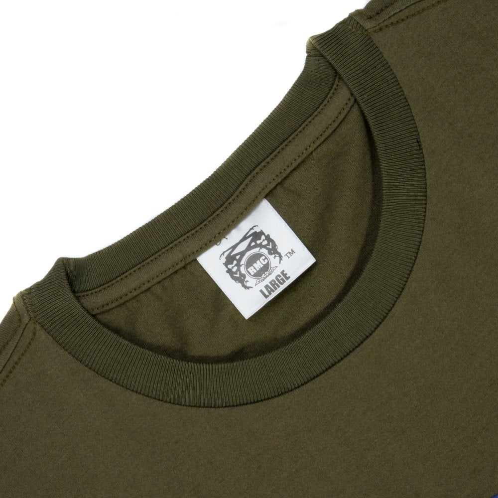 Army green short sleeve regular fit crew neck t-shirt
