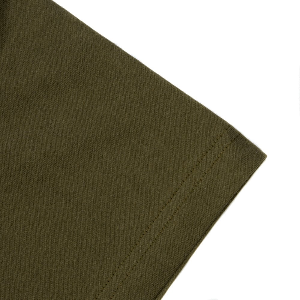 Army green short sleeve regular fit crew neck t-shirt