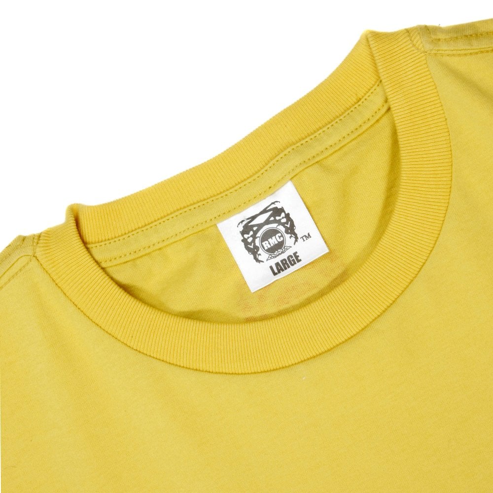 Yellow Regular Fit crew neck short sleeve t-shirt with Shehana Yogahar Flower