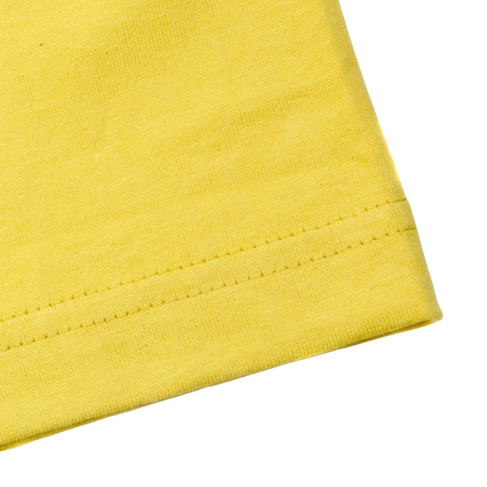 Yellow Regular Fit crew neck short sleeve t-shirt with Shehana Yogahar Flower