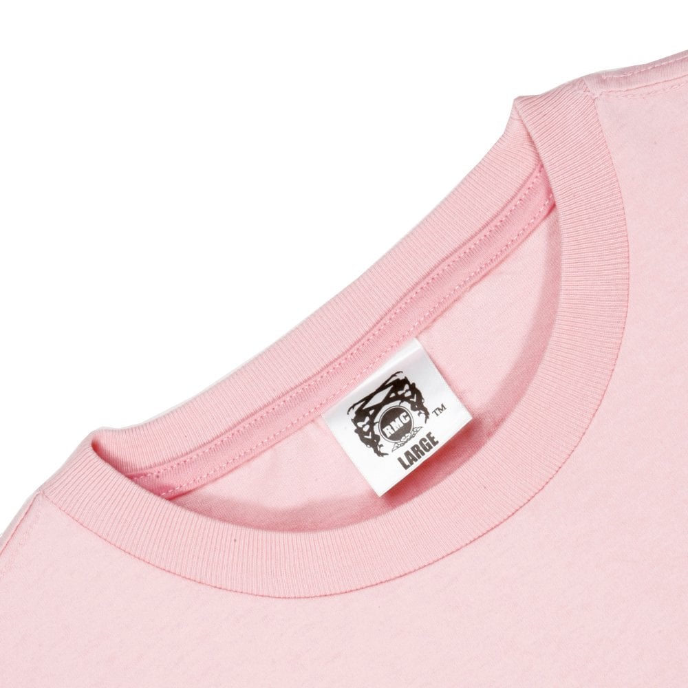 Mens Short Sleeve Pink Crew Neck Regular Fit T-Shirt with Matsuri Carnival Print