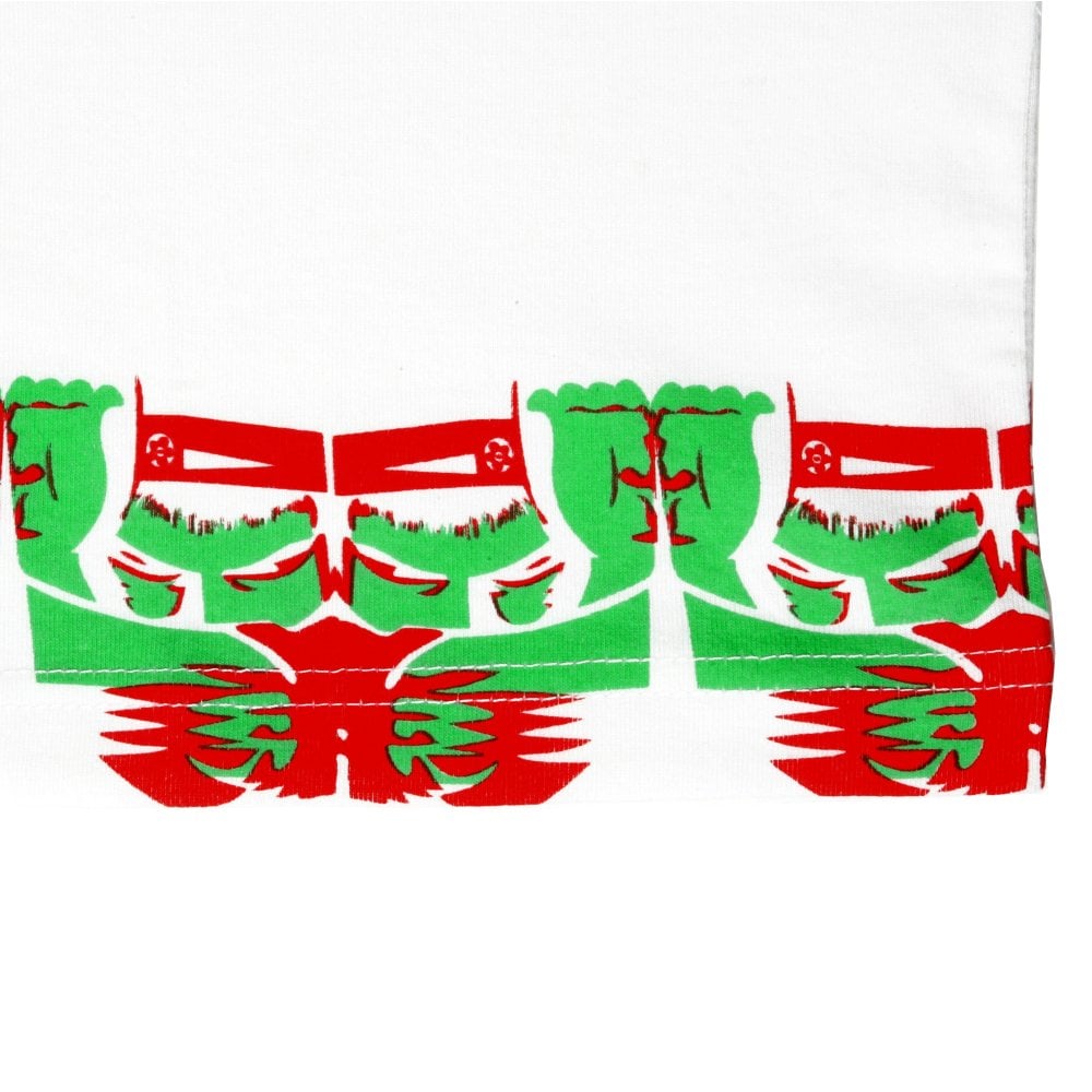 Samurai White Cotton Crew Neck Regular Fit T-Shirt for Men