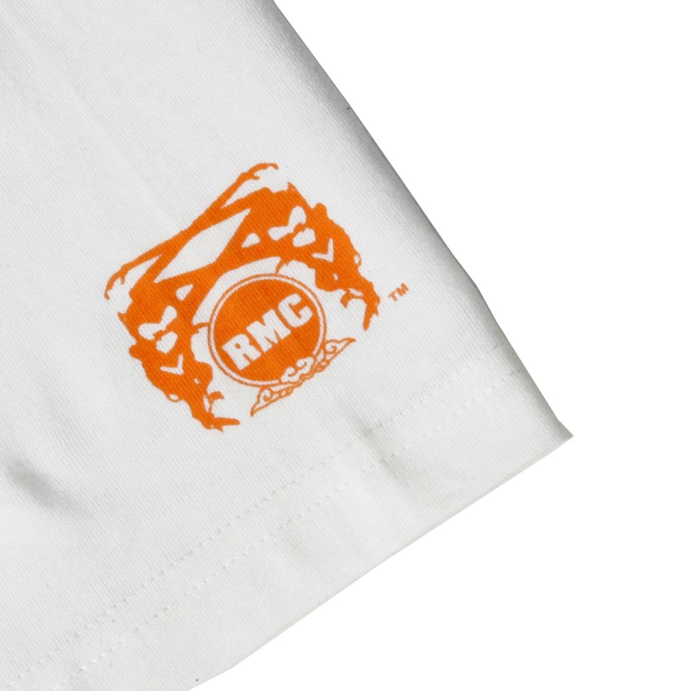 Samurai White Cotton Crew Neck Regular Fit T-Shirt for Men