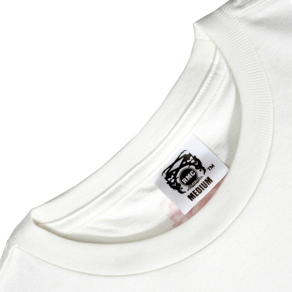 Knifemen White Short Sleeve Crew Neck Regular Fit T-Shirt
