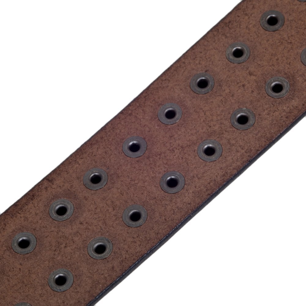 Brown SC02322 Leather Garrison Belt with Studs CANE7537