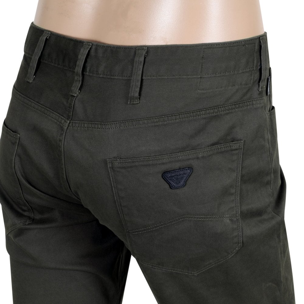 Armani Slim Fit Mens Khaki J06 Stretch Jeans EAM7708