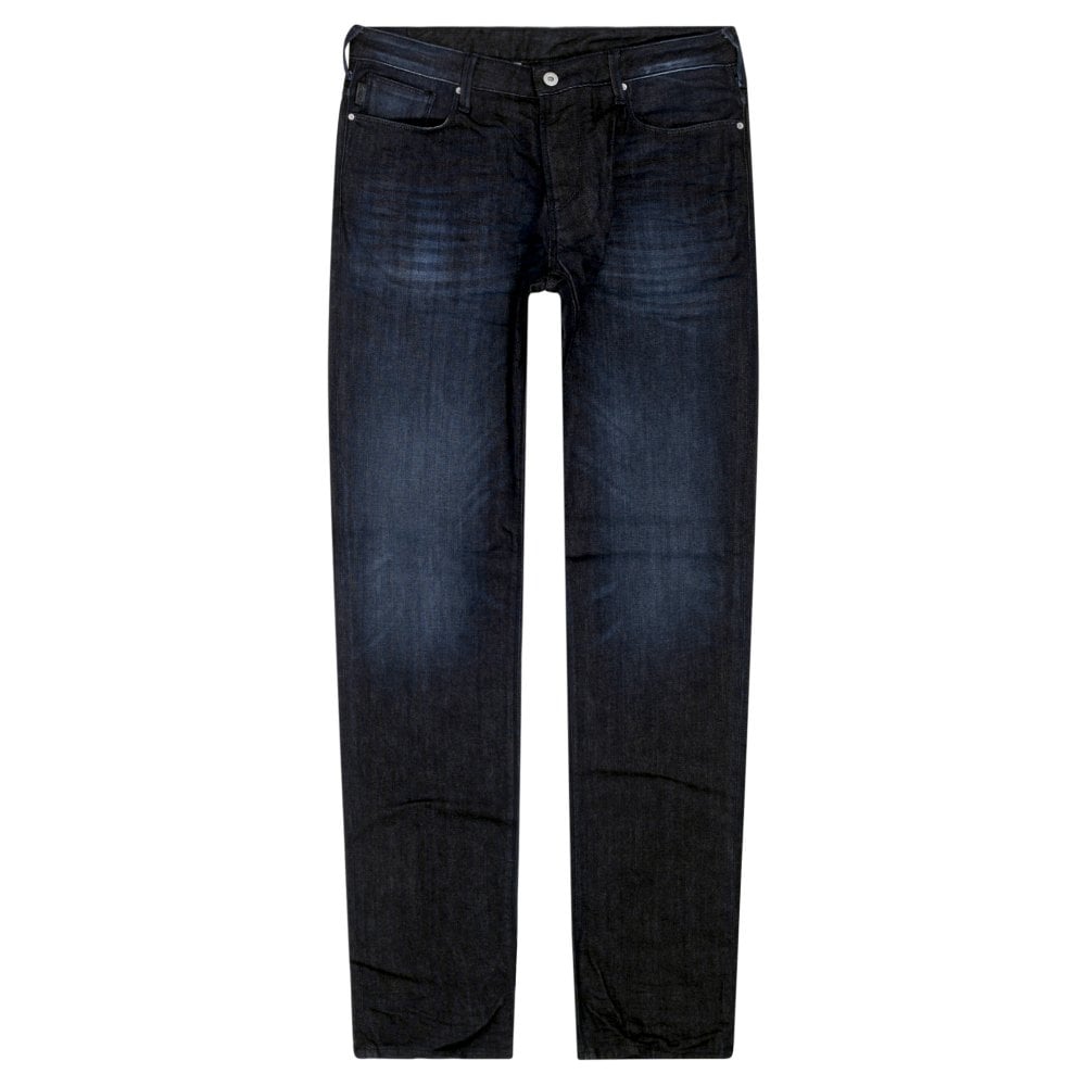 Emporio Armani J06 Mens Slim Fit Dark Blue Stretch Denim Jeans EAM8140