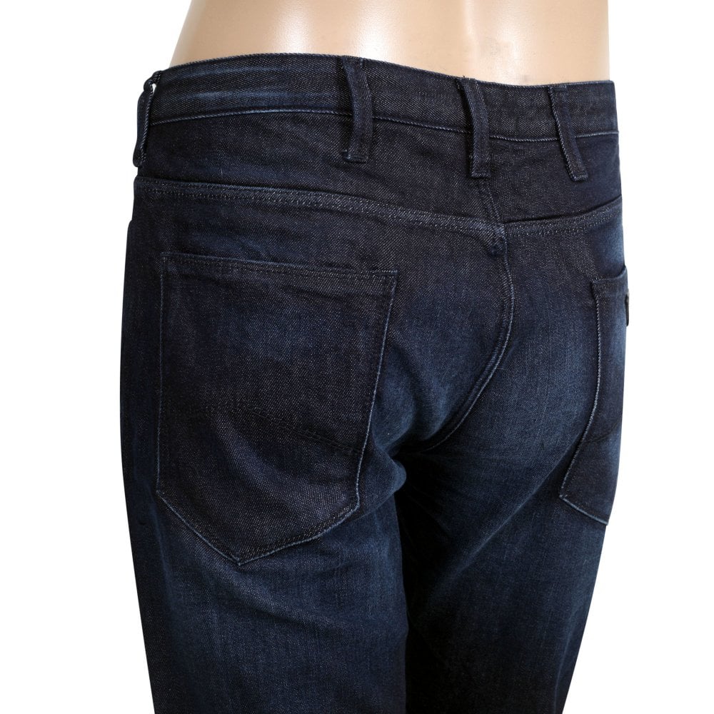 Emporio Armani J06 Mens Slim Fit Dark Blue Stretch Denim Jeans EAM8140