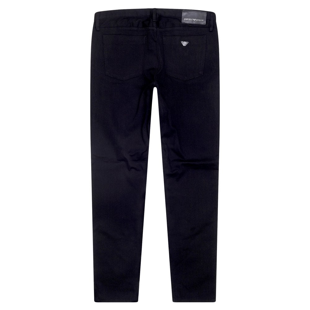 Emporio Armani Slim Fit J11 Mens Black Stretch Jeans EAM8142