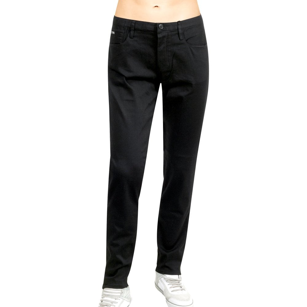 Emporio Armani Slim Fit J11 Mens Black Stretch Jeans EAM8142