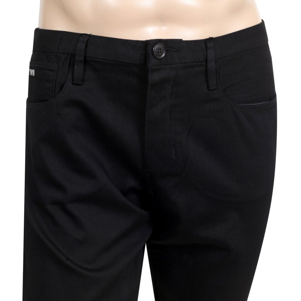 Emporio Armani Slim Fit J11 Mens Black Stretch Jeans EAM8142