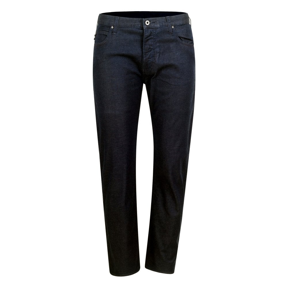 Emporio Armani J21 Mens Regular Fit Dark Blue Stretch Denim Jeans EAM9192