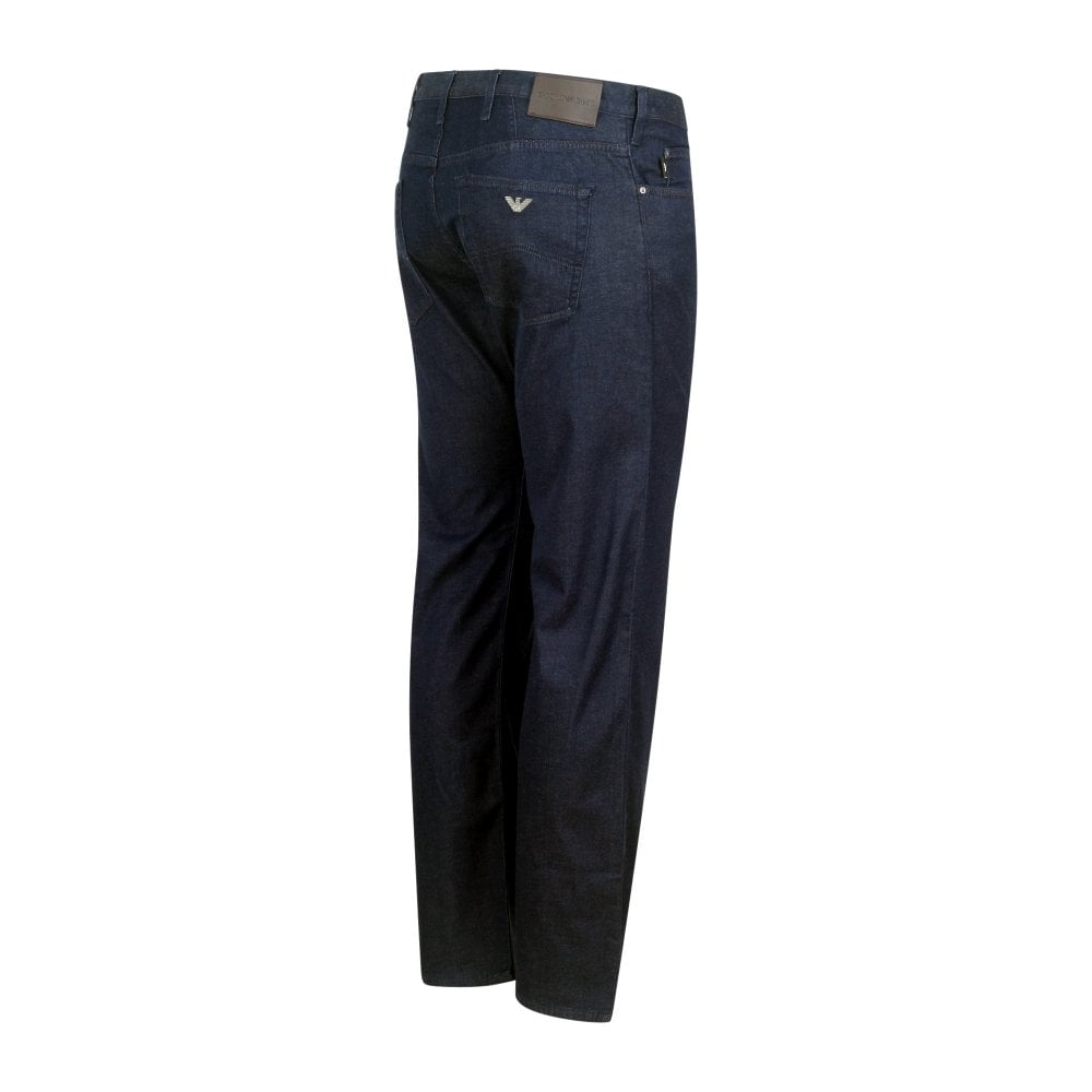 Emporio Armani J21 Mens Regular Fit Dark Blue Stretch Denim Jeans EAM9192