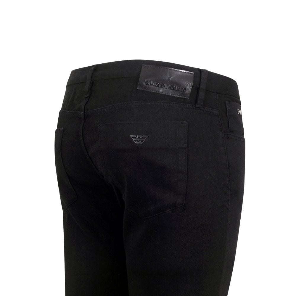 Emporio Armani J11 Mens Black Skinny  Fit Stretch Cotton Mix Jeans EAM8528