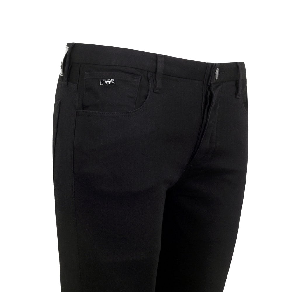 Emporio Armani J11 Mens Black Skinny  Fit Stretch Cotton Mix Jeans EAM8528