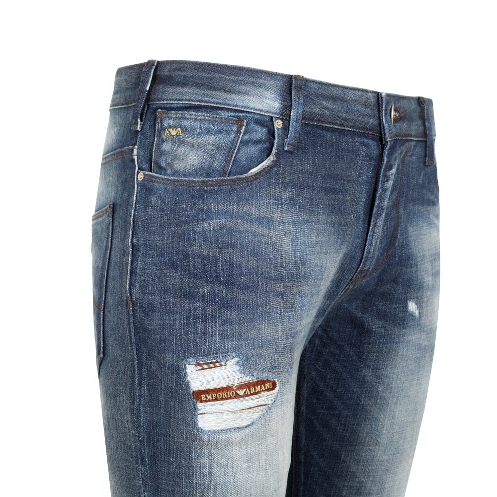 Emporio Armani J06 Mens Slim Fit Stretch Denim Jeans EAM9740