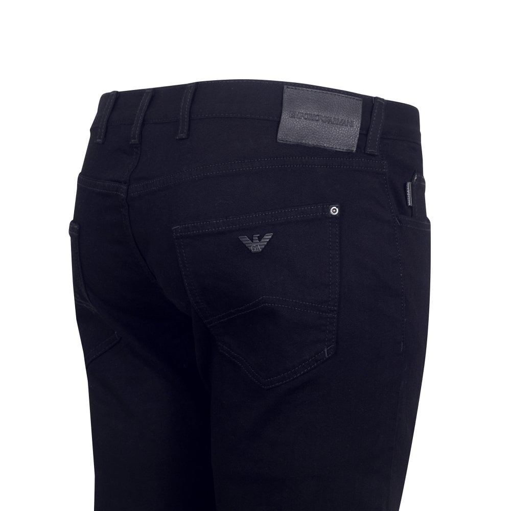 Emporio Armani J10 Mens Black Extra Slim Fit Stretch Denim Jeans EAM10292