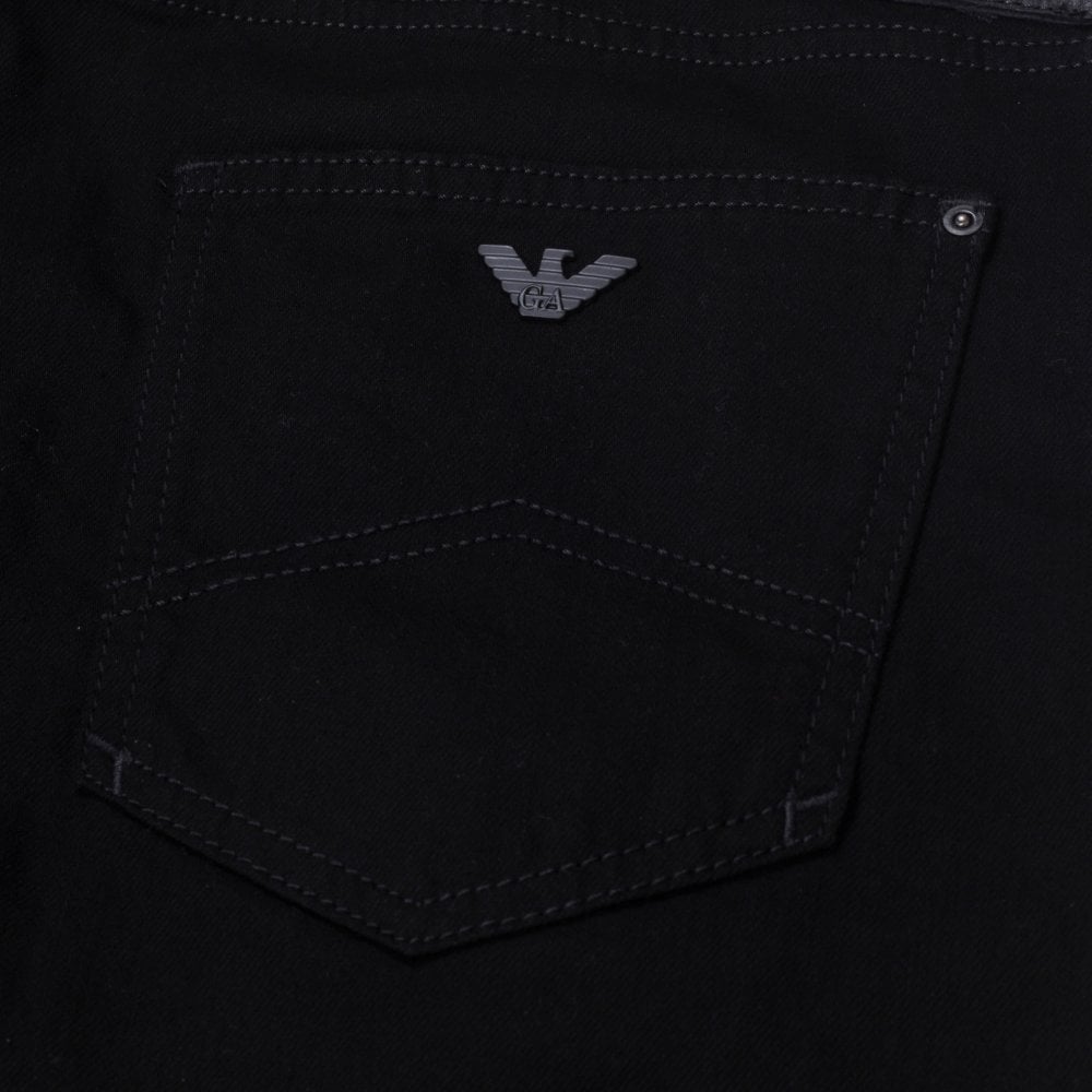 Emporio Armani J10 Mens Black Extra Slim Fit Stretch Denim Jeans EAM10292