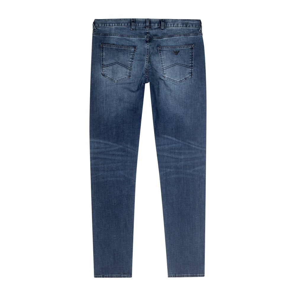 Emporio Armani J10 Mens Blue Extra Slim Fit Stretch Denim Jeans EAM10285