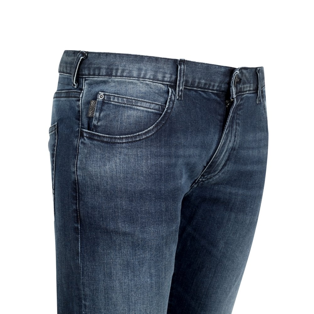 Emporio Armani J10 Mens Blue Extra Slim Fit Stretch Denim Jeans EAM10285